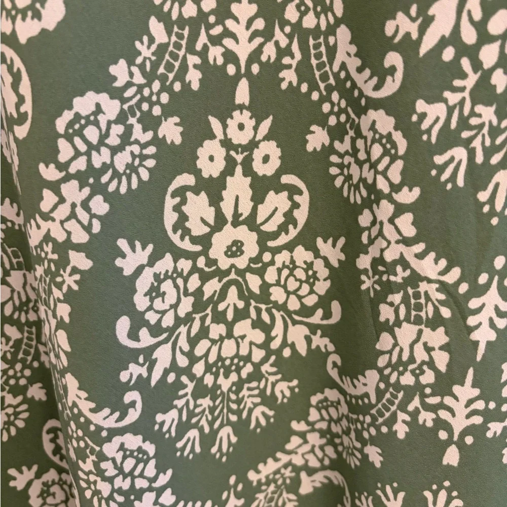 Abercrombie & Fitch New Olive Green Floral Maxi Dress with Flutter Sleeves MP